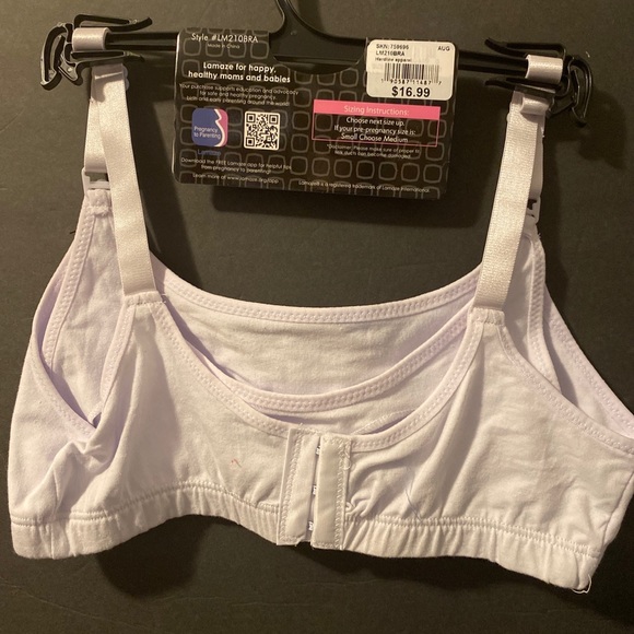 Lamaze Maternity Women's Seamless Comfort and Nursing Bra White Small - Picture 2 of 2
